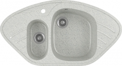 Мойка кухонная Domaci Бьелла DMC-14 серая матовая, многоугольная, 95x51 см