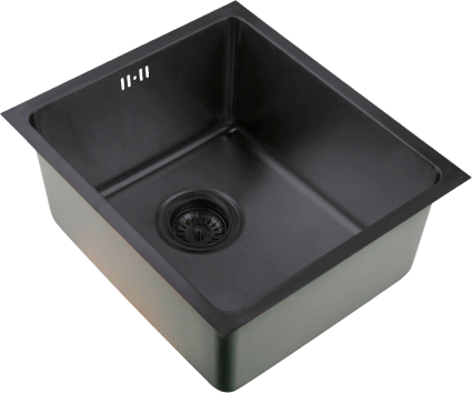 Мойка кухонная Zorg Inox PVD SZR 4438 GRAFIT графит брашированная, прямоугольная, 38x44 см