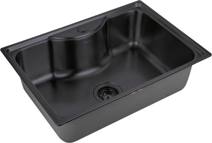 Мойка кухонная Zorg Inox PVD SZR 6545 GRAFIT графит брашированная, прямоугольная, 65x45 см