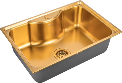 Мойка кухонная Zorg Inox PVD SZR 6545 BRONZE бронза брашированная, прямоугольная, 65x45 см