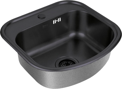 Мойка кухонная Zorg Inox PVD SZR 4749 GRAFIT графит брашированная, прямоугольная, 49x47 см