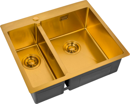 Мойка кухонная Zorg Light ZL R 590-2-510-R BRONZE R, бронза, брашированная, прямоугольная, 59x51 см