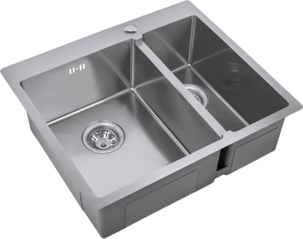Мойка кухонная Zorg R R 59-2-51-L L, нержавеющая сталь, брашированная, прямоугольная, 59x51 см