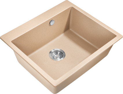 Мойка кухонная Milacio Murcia Cuarzo 60 MC.77014 бежевая матовая, квадратная, 60x52 см