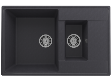 Мойка кухонная Domaci Солерно DP 780 1,5 K-08 космос, матовая, прямоугольная, 78x50 см