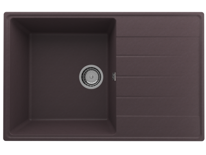 Мойка кухонная Domaci Солерно DP 780-06 трюфель матовая, прямоугольная, 78x50 см
