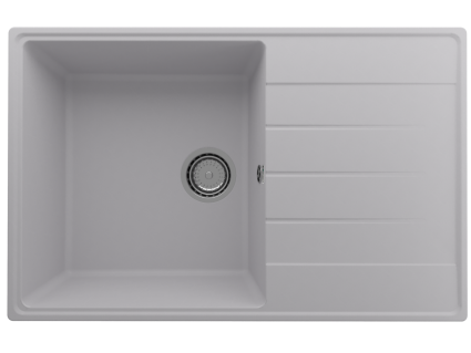 Мойка кухонная Domaci Солерно DP 780-04 платина матовая, прямоугольная, 78x50 см