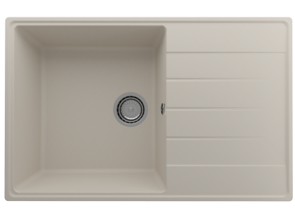 Мойка кухонная Domaci Солерно DP 780-02 лен матовая, прямоугольная, 78x50 см