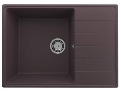 Мойка кухонная Domaci Солерно DP 700-06 трюфель матовая, прямоугольная, 70x50 см