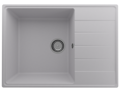 Мойка кухонная Domaci Солерно DP 700-04 платина матовая, прямоугольная, 70x50 см
