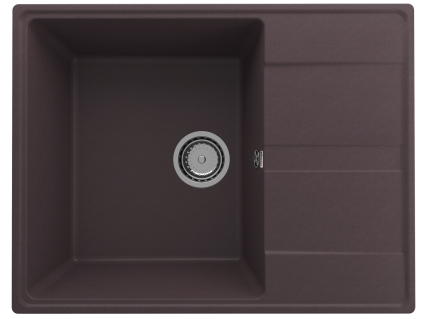 Мойка кухонная Domaci Солерно DP 650-06 трюфель матовая, прямоугольная, 65x50 см