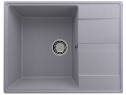 Мойка кухонная Domaci Солерно DP 650-05 бетон матовая, прямоугольная, 65x50 см