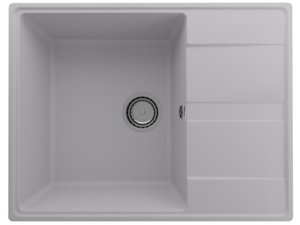 Мойка кухонная Domaci Солерно DP 650-04 платина матовая, прямоугольная, 65x50 см