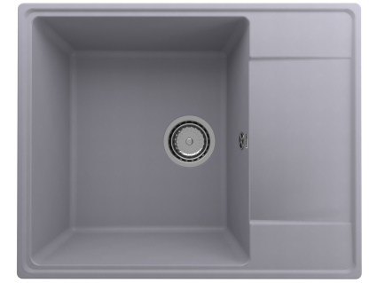Мойка кухонная Domaci Солерно DP 605-05 бетон матовая, прямоугольная, 60.5x48.5 см