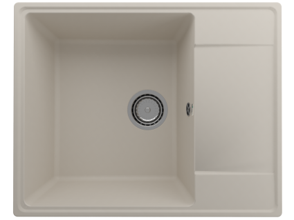 Мойка кухонная Domaci Солерно DP 605-02 лен матовая, прямоугольная, 60.5x48.5 см