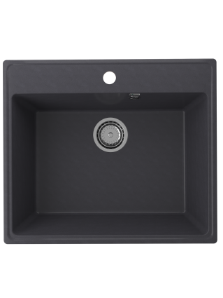 Мойка кухонная Domaci Солерно DF 580-08 космос матовая, прямоугольная, 58x50 см