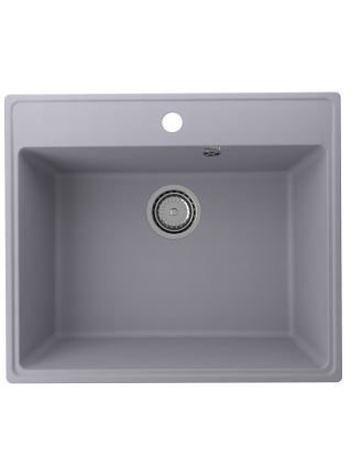 Мойка кухонная Domaci Солерно DF 580-05 бетон матовая, прямоугольная, 58x50 см