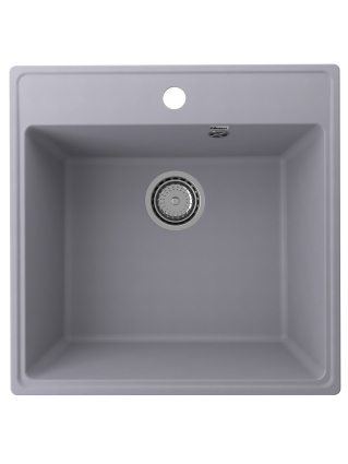 Мойка кухонная Domaci Солерно DF 505-05 бетон матовая, квадратная, 50.5x50.5 см