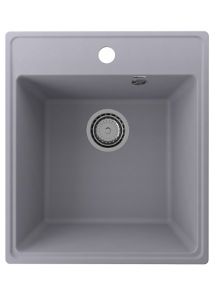 Мойка кухонная Domaci Солерно DF 425-05 бетон матовая, прямоугольная, 42.5x48.5 см
