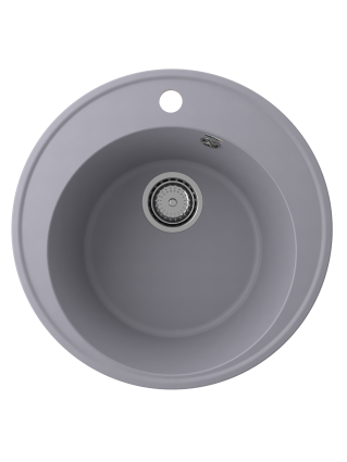 Мойка кухонная Domaci Солерно DN 485-05 бетон матовая, круглая, 48.5x48.5 см