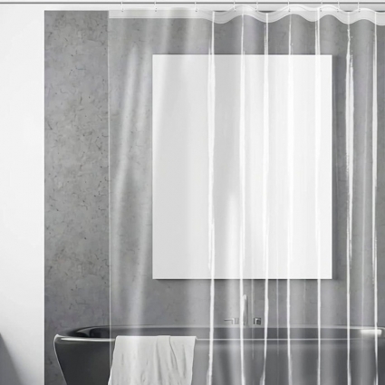 Штора для ванной Carnation Home Fashions Super Clear 180х200 цвет прозрачный,  в современном стиле