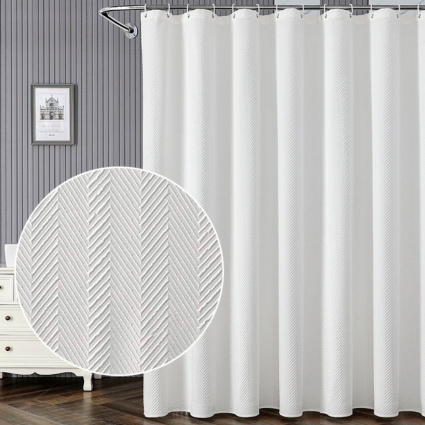 Штора для ванной Carnation Home Fashions White Bone 180х200 в современном стиле