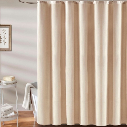 Штора для ванной Carnation Home Fashions Mito MIO2420BEG 240x200 цвет бежевый,  в современном стиле