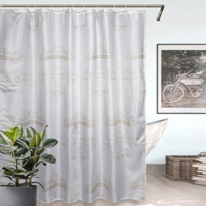 Штора для ванной Bath Plus Charme Orange ch22104-2 рисунок бежевый в современном стиле
