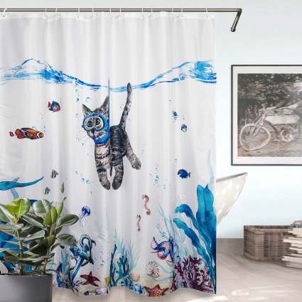 Штора для ванной Bath Plus Charme Red ch-21327 180х200 в современном стиле