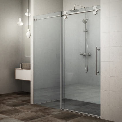 Душевая дверь Roth KINEDOOR 180х200 профиль хром, стекло прозрачное, раздвижная