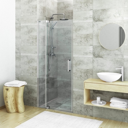 Душевая дверь Roth ELEGANT NEO 110х201 профиль хром, стекло прозрачное, распашная