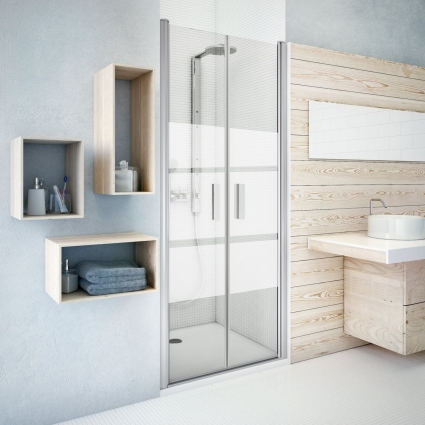 Душевая дверь Roth TOWER LINE 110х201 профиль серебро, стекло матовое, распашная