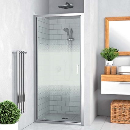Душевая дверь Roth LEGA 80х190 профиль хром, стекло матовое, распашная
