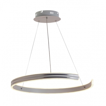 Подвесная светодиодная люстра Profit Light 6039/1 WHT+CHR в современном стиле, цвет белый