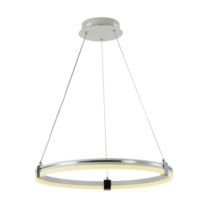 Подвесная светодиодная люстра Profit Light 6043/1 WHT+CHR в современном стиле, цвет белый