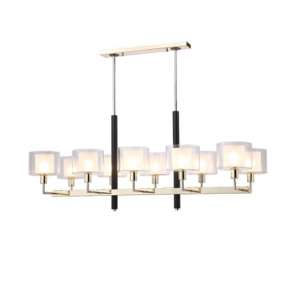 Подвесная люстра Crystal Lux Maestro SP-PL10 L1100 Gold в современном стиле, цвет белый