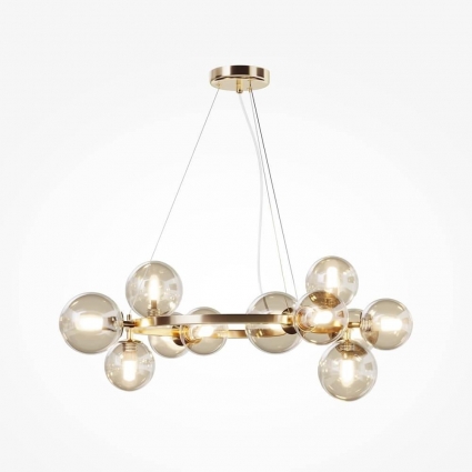 Подвесная люстра Maytoni Dallas MOD545PL-11G в стиле модерн, цвет золотой