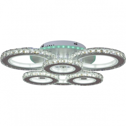 Потолочная светодиодная люстра Reluce 03900-0.3-3+3B WH+CR (RGB) в современном стиле, цвет белый