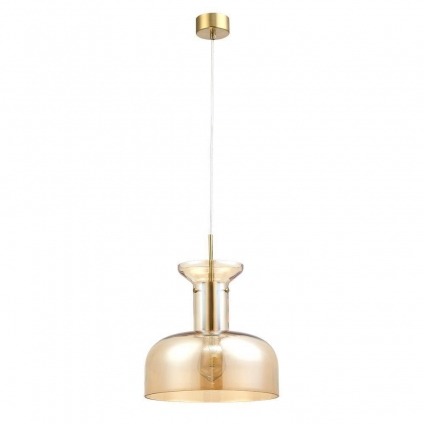 Подвесной светильник Crystal Lux Consuela SP1 Brass цвет янтарный, мощность 40 Вт