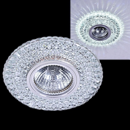 Точечный светильник Reluce 51014-9.0-001MN MR16+LED3W WH в современном стиле, цвет хром
