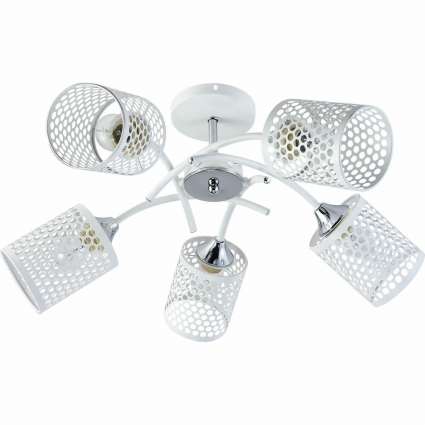 Потолочная люстра Reluce 01332-0.3-05 WH+CR в современном стиле, цвет белый
