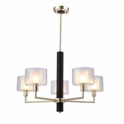 Подвесная люстра Crystal Lux Maestro SP-PL5 Gold в современном стиле, цвет белый