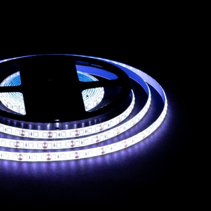 Светодиодная лента OGM 9,6W/m 120LED/m 2835SMD холодный белый 5M LSE-261, цвет белый, мощность 48 Вт