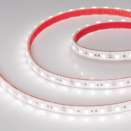 Светодиодная влагозащищенная лента Arlight 14,4W/m 60LED/m 5060SMD холодный белый 5M RTW-PS-B60-12mm 12V White6000 022323(2), цвет белый, мощность 72 Вт
