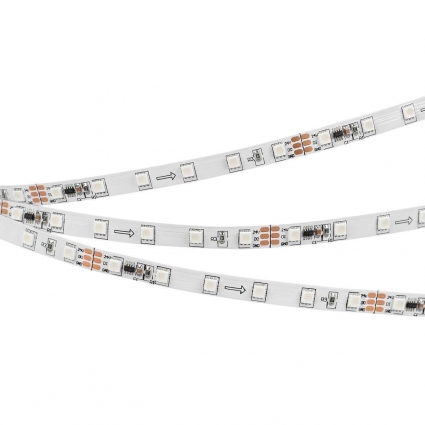 Светодиодная лента Arlight 14,4W/m 72LED/m 3535SMD разноцветная 5M SPI-F72-7mm 24V RGB-PX6 030195(2), цвет белый