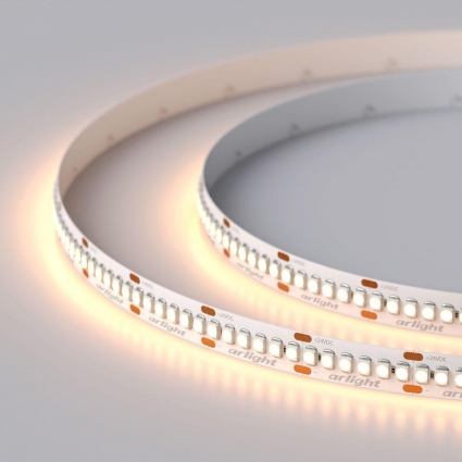 Светодиодная лента Arlight 19,2W/m 240LED/m 3528SMD теплый белый 5M RT-A240-10mm 24V Warm2700 017428(1), цвет белый, мощность 96 Вт