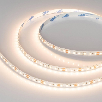 Светодиодная лента Arlight 9,6W/m 120LED/m 3528SMD теплый белый 5M NT-A120-8mm 12V Warm3000 035741, цвет белый, мощность 48 Вт