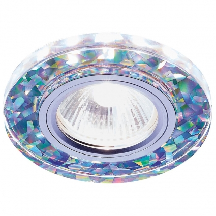 Встраиваемый светодиодный светильник Ambrella light Led S225 W/CH/WH в стиле прованс, цвет серебро