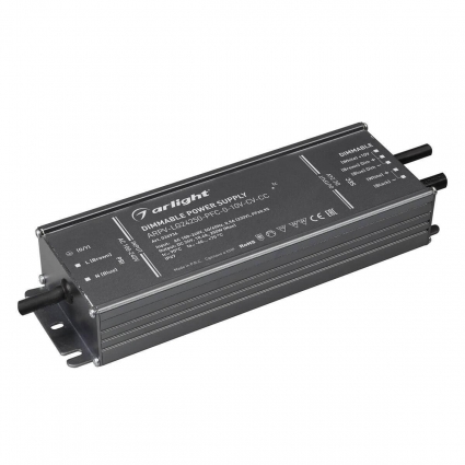 Блок питания Arlight ARPV-LG24250-PFC-0-10V-CV-CC 16-24V 250W IP67 6-10,4A 036936, цвет черный