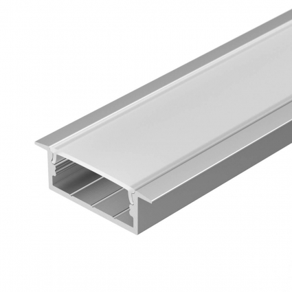 Профиль с экраном Arlight ARH-WIDE-F-H10-2000 ANOD+OPAL 036769, цвет серый
